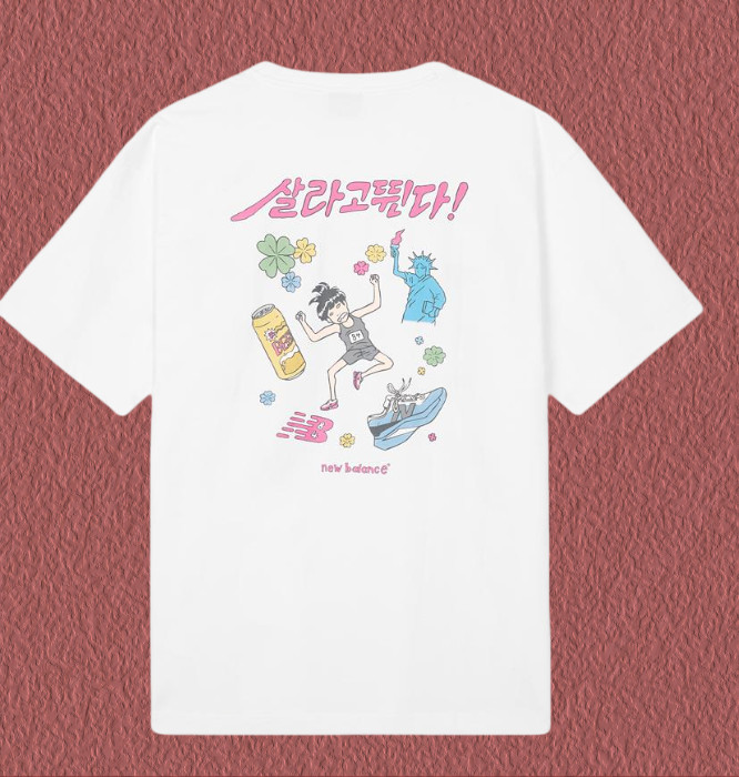 New Balance x KIAN84 Run to Survive T-Shirts Sports Casual Top White NBNEG21463 15090₽