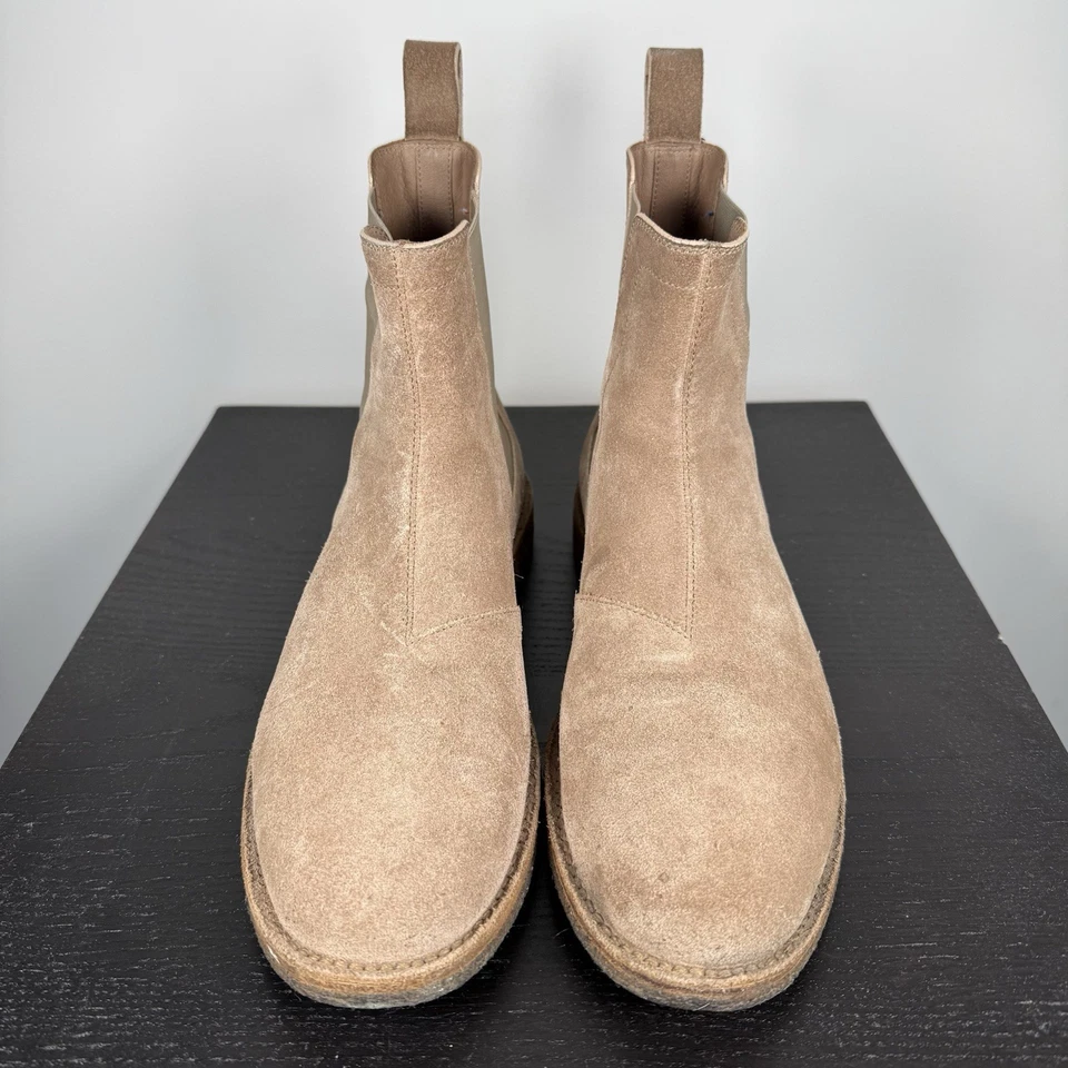 Botas Chelsea Bottega Veneta de gamuza de becerro en caramelo para hombre talla 41 tobillo Kanye West Foto 3 de 4