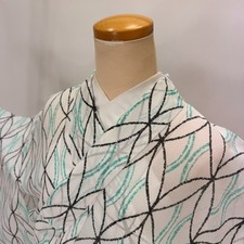 Komon ro summer Kimono Vintage Polyester Free Shipping M size 5571