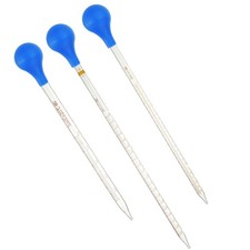 Graduated Pipettes, 3 Pack 5ml/20ml/25ml Glass Pipette with Bulb