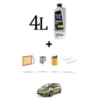 Hoffcar Wartungsset 4 Filter Und 4L ÖL FüR Citroen C4 Picasso 1.6 HDI 82KW