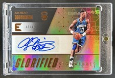 2017-18 Panini Essentials Alonzo Mourning Glorified Signatures Auto #/49 Hornets