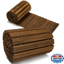 Coperat 8FT Wooden Garden Pathway,Outdoor Roll Out Decorative Straight Walkway,W