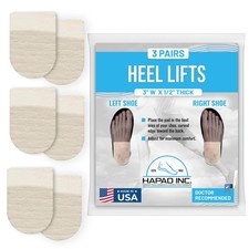 Heel Lifts for Women  Men, 1/2" Height, 3" Width Pack of 3 - Supportive, B...