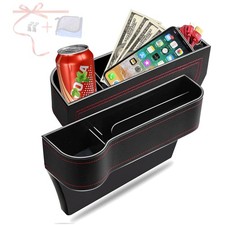 2 Pack Car Seat Gap Filler Organizer with Cup Holders - Elegant Auto Storage