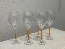New Set of 6 Veuve Cliquot Clicquot Orange Glasses champagne Glasses 05041