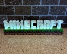 Minecraft Logo Decorative Night Light Paladone 2021 16.25  x3.5  