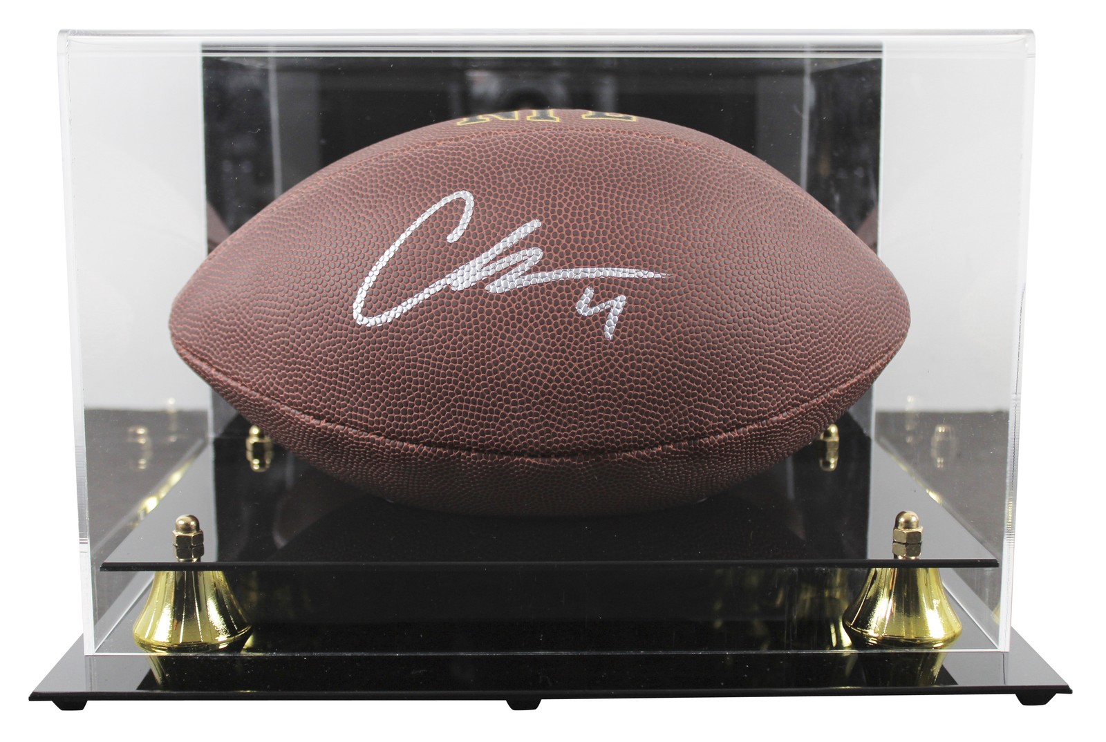 Aidan O'Connell Autographed Signed Las Vegas Raiders Raiders Wilson Super Grip Football W/ Case BAS Witnessed 