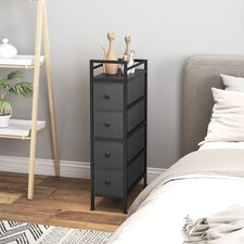 HOMCOM Narrow 4 Drawer Dresser with Steel Frame, Chest of Drawers Refurbished