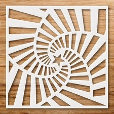 Abstract Spiral Star Lines Wall Art Reusable Plastic Stencil - StencilAir