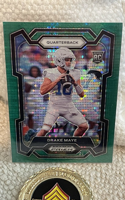 Panini 2024 Prizm Draft Picks Drake Maye #103 Green Prizm RC /25