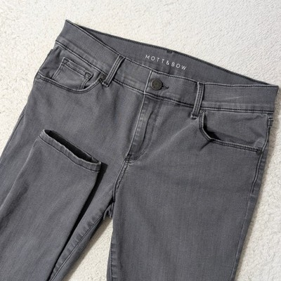 Mott & Bow Skinny Jeans Womens 27/30 Grey Orchard Mid-Rise Stretch