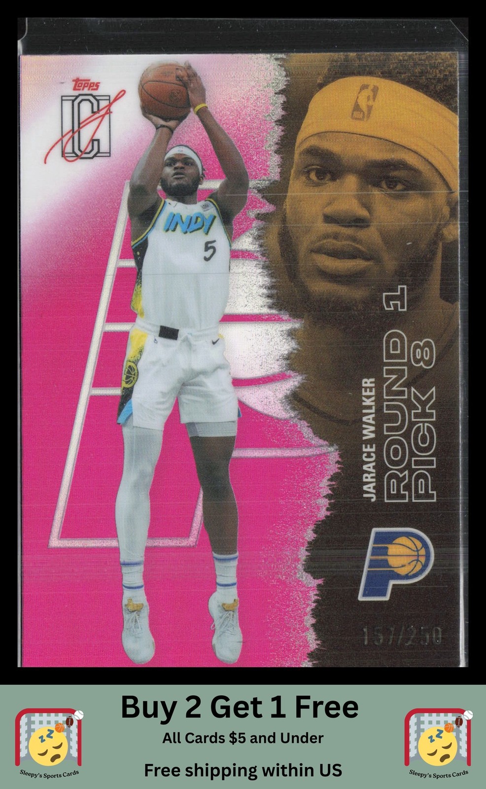 Jarace Walker 2025-26 Topps Signature Class #4 Chrome Magenta Refractors #/250