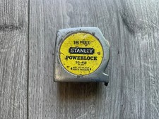Stanley Powerlock Tape Measure 16ft 33-416, Vintage, Made in USA