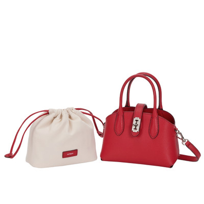 VUNQUE Toque Hermit Small Crossbody Bag with Strap - Red