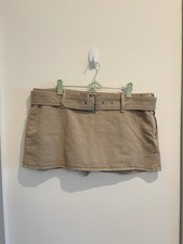 Abercrombie Fitch Low Rise Belted Miniskirt Skort Size 31