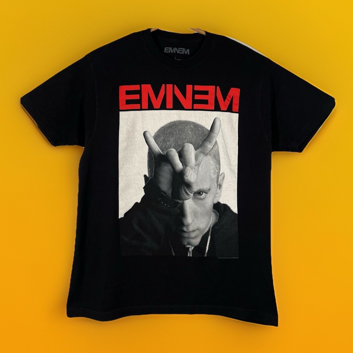 EMINEM エミネム　バンドTシャツ　2014年 ツアーTシャツ　Mサイズ Eminem 2014 Monster Tour Devil Horns Black T-Shirt VTG Tee Shirt