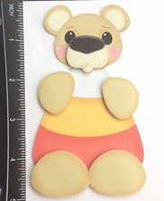 3D Candy Corn Bear Halloween Fall CUSTOMER APPRECIATION Embellishment 275