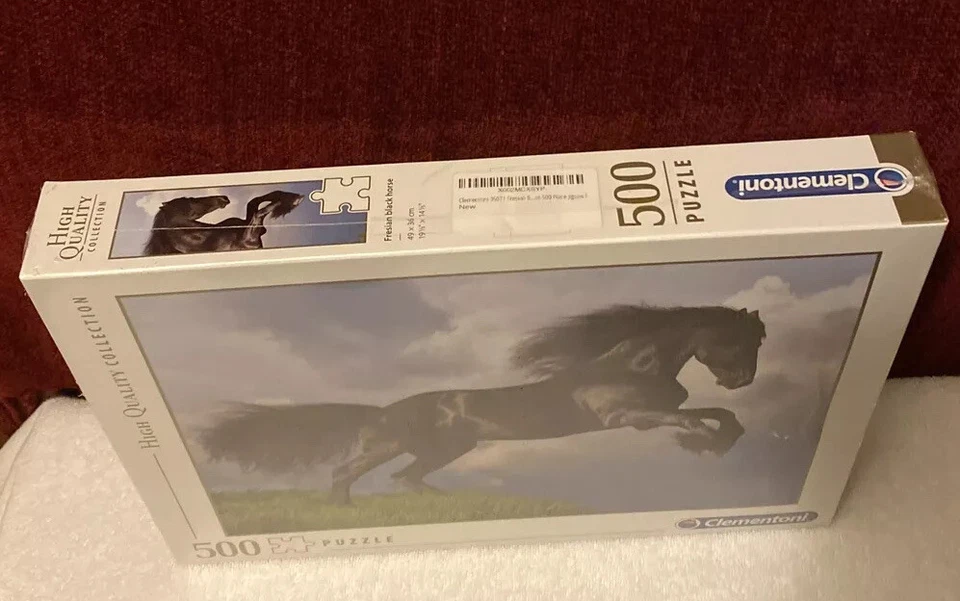 Rompecabezas Clementoni Fresian Black Horse 500 piezas nuevo sellado Italia Foto 2 de 4
