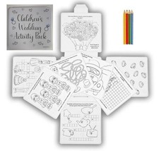 Wedding Table Activity Pack Games Puzzle Colouring Book Children Kids Party Bags