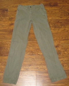 American Eagle Size 28 x 34 Pants Men's Khaki Green Chino Dress Casual