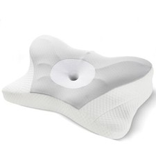 Cervical Pillow for Neck  Shoulder Support Ergonomic Memory Foam Pillows Grey