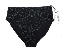  48 Calvin Klein Swimwear Women UPF50 Stretch Bikini Bottom, Black L