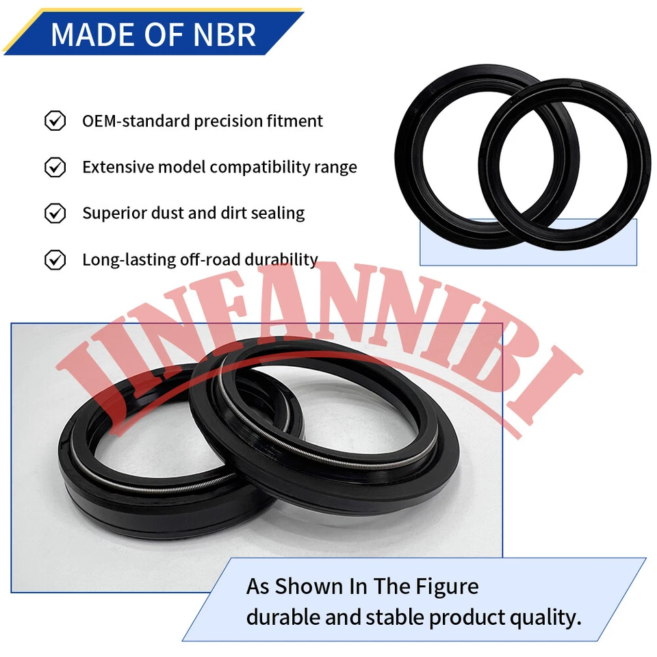 Fork Bushing Dust Oil Seals Rebuild Kit For Kawasaki KX125 KX250 1996-2001 KX500 Foto 2 de 4