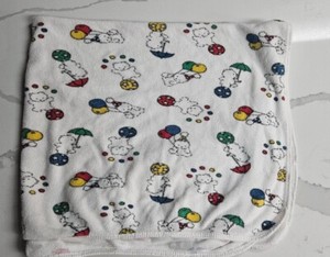 Vintage Carter's Teddy Bear Balloons Baby Towel Hooded 100% Cotton Made in USA