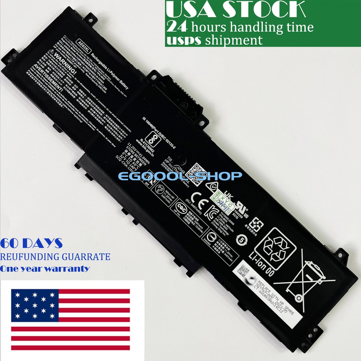 New Genuine N21969-005 AE03XL HP BATTERY 11.25V 14-EM 15-FC 15T-FD