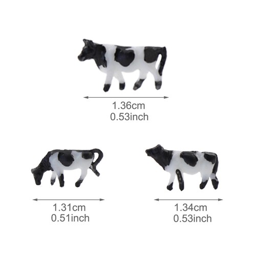 AN15001 60pcs 1:150 Well Painted Farm Animals Cows N Scale Model Railway Layout - Picture 2 of 5
