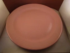 Vintage TS & T Taylor Smith LuRay Pastels Pink 14" Round Chop Plate Platter