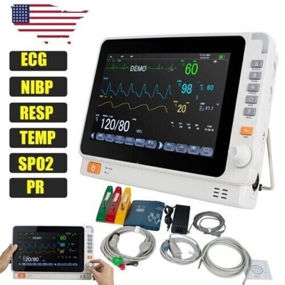 10''Dental-Color Patient Monitor ICU Vital Signs ECG NIBP RESP TEMP SPO2 PR