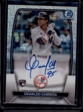 2023 Bowman Chrome Mega Box Rookie Autographs #BRAOC Oswaldo Cabrera Yankees