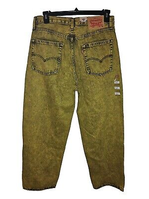Levis 578 Jeans Men's 33x32 Yellow Color Wash Denim Baggy Levis 578 Jeans Men's 33x32 Yellow Color Wash Denim Baggy