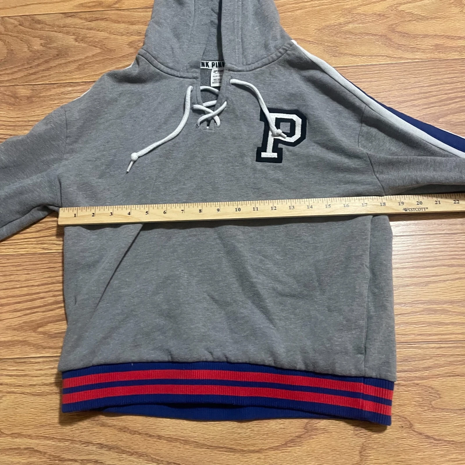 UNDERCOVER Victoria's Secret ROSA Pullover Felpa con Cappuccio Floreale Taglia XS