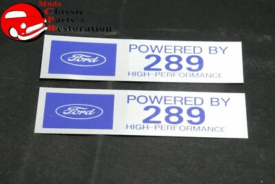 #ad #ad Ford quot;Powered By Ford 289 High Performancequot; Valve Cover Decals Pair $19.13