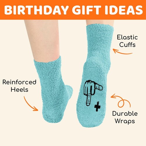 Funny Birthday Socks for 75 90 100 Year Old Elderly Women 100th Gift - Picture 3 of 6