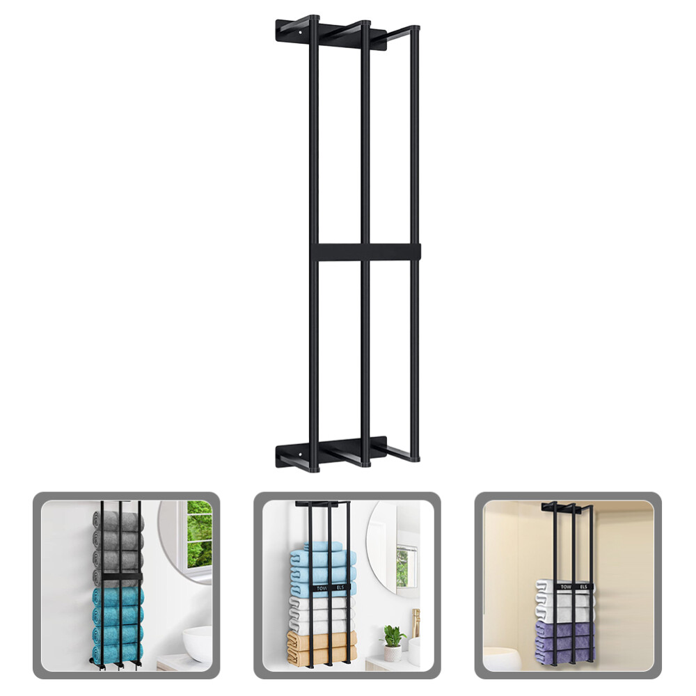 3 Bar Wall Mounted Towel Rack Bath Storage Holder Stainless Steel Bathroom UK eBay