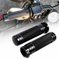 Motorcycle 1" HandleBar Hand Grips Diamond for Harley Road King Glide Sportster