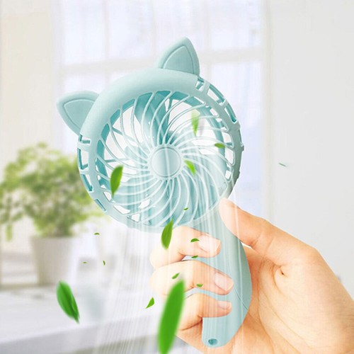 Cartoon Hand-Held Small Fan Dormitory Mini Student Portable Children's Fan - Picture 11 of 11