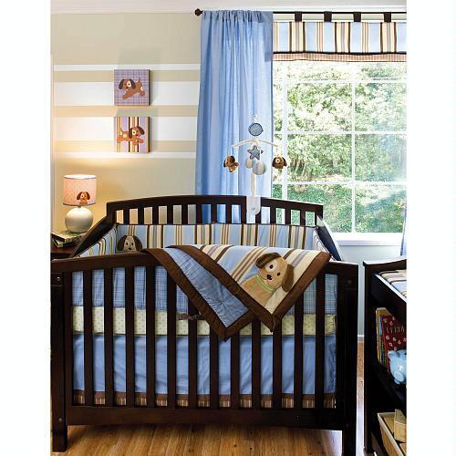 Nursery Diaper Stacker Kenneth Brown Baby Handsome Puppy Collection 100% Cotton - Picture 1 of 12