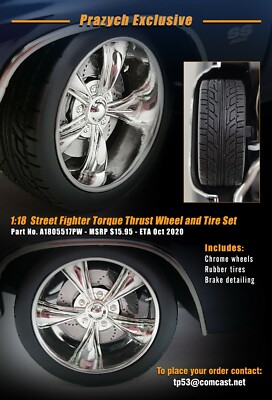 1:18  ACME STREET FIGHTER TORQUE THRUST WHEELS - CHROME- EXCLUSIVE-A1805517PW
