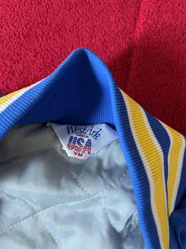Youth Medium Vintage Satin Bomber Paddock Panthers Team Jacket - Picture 6 of 10