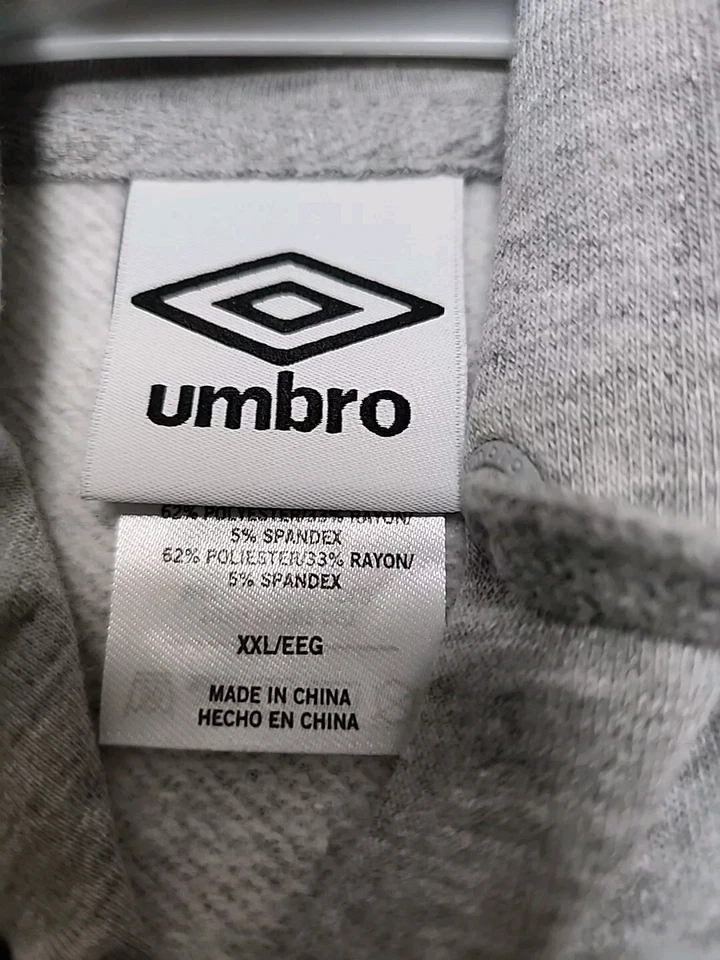 Sudadera con Capucha UMBRO Gris Logo Frontal Talla XXL (48) Unisex Foto 4 de 4