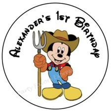 MOUSE PERSONALIZED CUSTOM NAME AGE SEALS LABELS STICKERS PARTY FAVORS