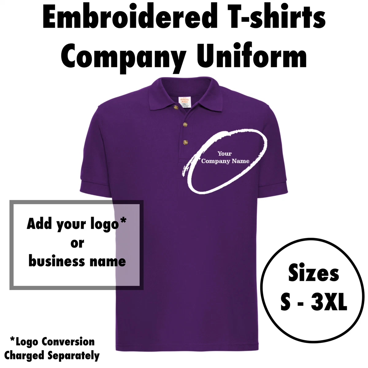 Logo polo top shirts for business