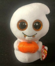 TY Beanie Boos - SCREAM the Ghost Glitter Eyes 6" Boo Toy Plush Stuffed