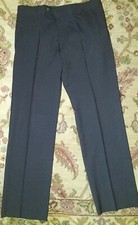 HUGO BOSS Dress Pants 34R X 32, Black Wool Blend Straight 'Halmen' Exc Cond