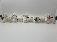 1996 McDonald  s Happy Meal Toy 101 Dalmatians, Lot Of 5, In Mouth On Nose Dogs